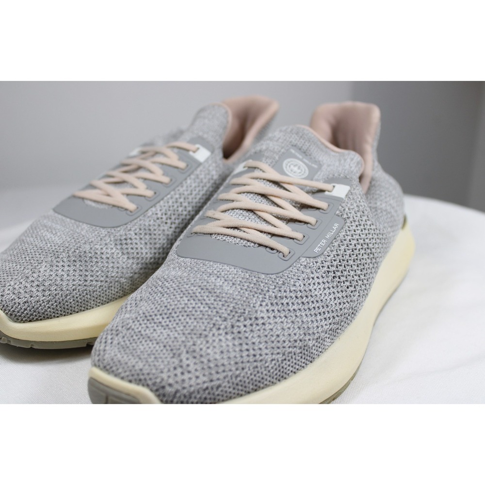 Peter Millar Womens Hyperlight Apollo Sneaker Golf Casual Shoes Size 8 Gray Knit